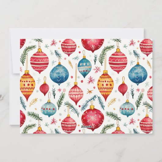 Grappige kerstversiering feestdagenkaart (Achterkant)