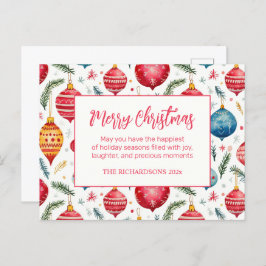 Grappige kerstversiering  feestdagenkaart