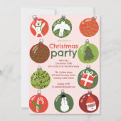 Grappige kerstversiering Holiday Party Custom Kaart (Voorkant)