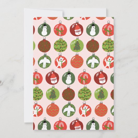 Grappige kerstversiering Holiday Party Custom Kaart (Achterkant)