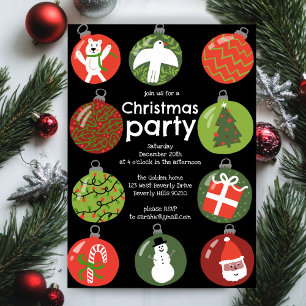 Grappige kerstversiering Holiday Party Custom Kaart