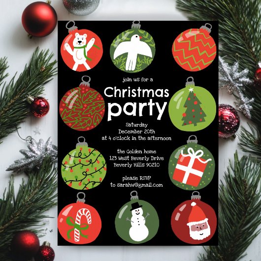 Grappige kerstversiering Holiday Party Custom Kaart