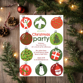 Grappige kerstversiering Holiday Party Custom Kaart
