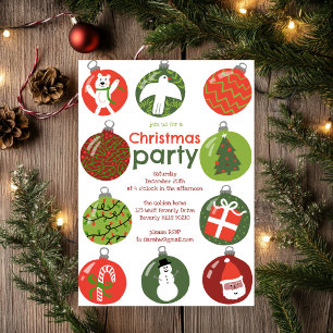 Grappige kerstversiering Holiday Party Custom Kaart