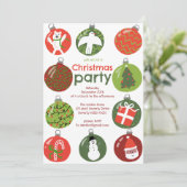 Grappige kerstversiering Holiday Party Custom Kaart (Staand voorkant)