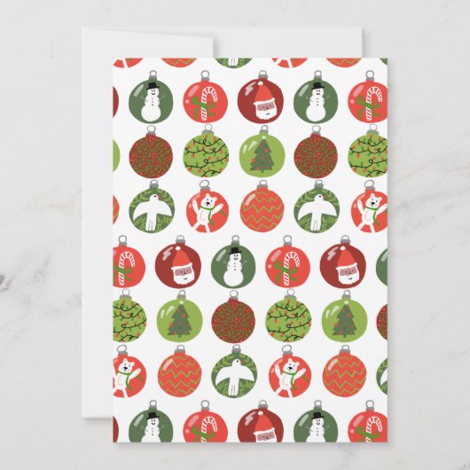 Grappige kerstversiering Holiday Party Custom Kaart (Achterkant)