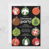 Grappige kerstversiering Holiday Party Custom Kaart (Voorkant)