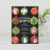 Grappige kerstversiering Holiday Party Custom Kaart (Staand voorkant)