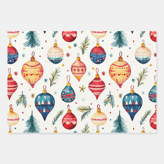 Grappige kerstversiering  inpakpapier vel (Voorkant 2)