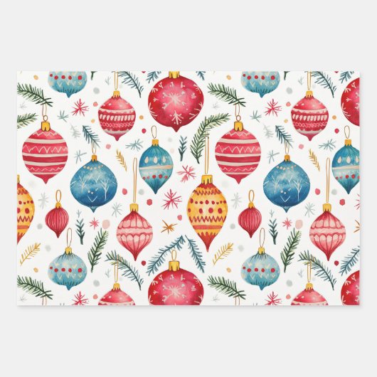 Grappige kerstversiering  inpakpapier vel (Voorkant)