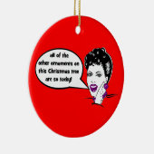 grappige kerstversiering keramisch ornament (Rechts)