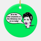 grappige kerstversiering keramisch ornament (Achterkant)