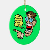 grappige kerstversiering keramisch ornament (Rechts)