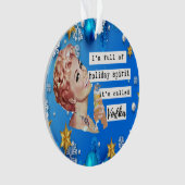 Grappige Kerstversiering Retro Beste Vriend Geest Ornament (voorkant)