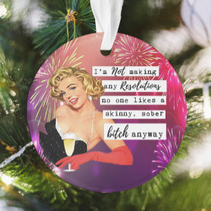 Grappige Kerstversiering Retro Beste Vriend Nieuwj Ornament
