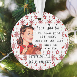 Grappige Kerstversiering Retro Beste Vriend Santa Ornament