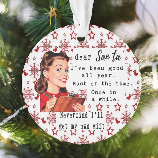 Grappige Kerstversiering Retro Beste Vriend Santa Ornament
