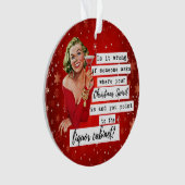 Grappige Kerstversiering Retro Beste Vriendin Alco Ornament (voorkant)