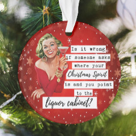 Grappige Kerstversiering Retro Beste Vriendin Alco Ornament
