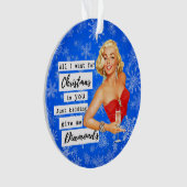 Grappige Kerstversiering Retro Beste Vriendin Diam Ornament (voorkant)