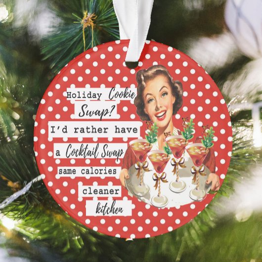 Grappige Kerstversiering Retro Beste Vriendin Koek Ornament