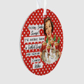Grappige Kerstversiering Retro Beste Vriendin Koek Ornament (voorkant)
