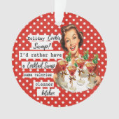 Grappige Kerstversiering Retro Beste Vriendin Koek Ornament (voorkant)