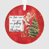 Grappige Kerstversiering Retro Beste Vriendin Lich Ornament (achterkant)