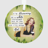 Grappige Kerstversiering Retro Beste Vriendin Wit Ornament (achterkant)