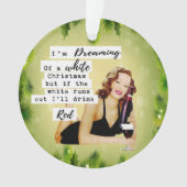 Grappige Kerstversiering Retro Beste Vriendin Wit Ornament (voorkant)