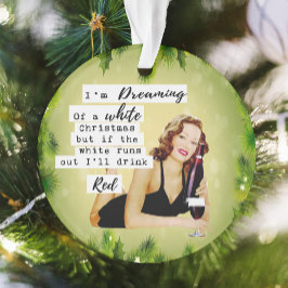 Grappige Kerstversiering Retro Beste Vriendin Wit  Ornament