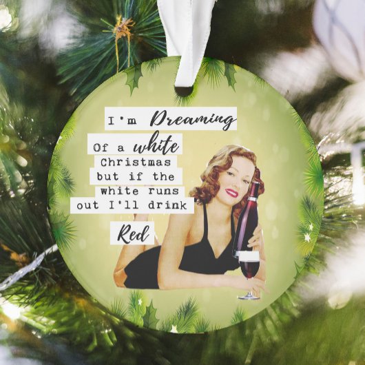 Grappige Kerstversiering Retro Beste Vriendin Wit Ornament