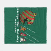 Grappige Kerstversiering Vakantie Fleece Deken (Voorkant (Horizontaal))