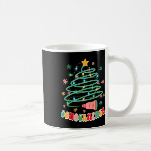 Grappige Kerstvibes Sonograaf Echografie Koffiemok (Rechts)