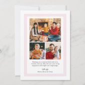 Grappige kerstvreugde met harten Familiefoto Feestdagenkaart (Achterkant)