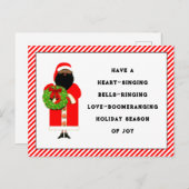 Grappige kerstwens briefkaart (Voorkant / Achterkant)