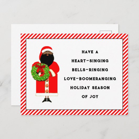 Grappige kerstwens briefkaart (Voorkant / Achterkant)