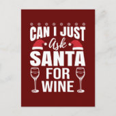 grappige kerstwijnliefhebbers feestdagenkaart (Voorkant)