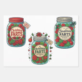 Grappige Kerstwindpot 100% Festieve Flatulentie! Inpakpapier Vel (Voorkant 3)