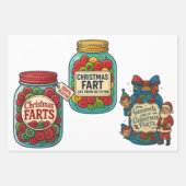 Grappige Kerstwindpot 100% Festieve Flatulentie! Inpakpapier Vel (Voorkant 2)