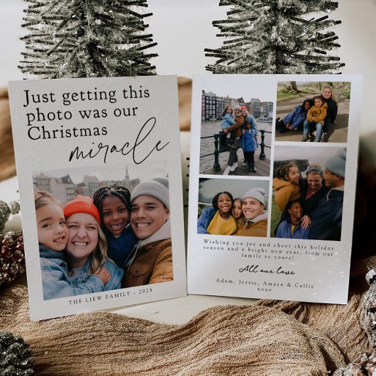 Grappige Kerstwonder Foto Vakantiewenskaart Kaart