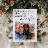 Grappige Kerstwonder Foto Vakantiewenskaart Kaart