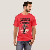 Grappige kerstzombies voor de kerst t-shirt (Voorkant volledig)