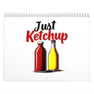 Grappige Ketchup fles Graphic gewoon ketchup Kalender