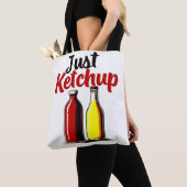 Grappige Ketchup fles Graphic gewoon ketchup Tote Bag (Dichtbij)