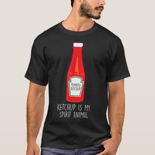 Grappige Ketchup Is Mijn Geest T-shirt (Voorkant)