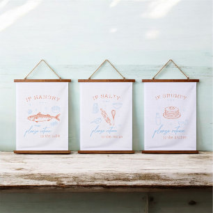 Grappige Keuken Humor Foodie Citaat Poster Set Hangend Wandkleed