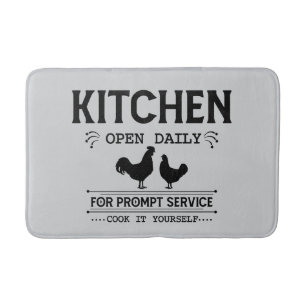 Grappige keuken kip liefhebbers badmat