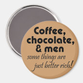 Grappige keuken koffie chocolade grap citaat magne magneet (Voorkant / Achterkant)