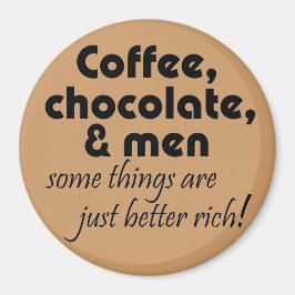 Grappige keuken koffie chocolade grap citaat magne magneet